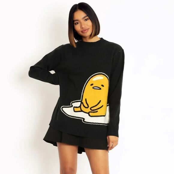 Lazy Gudetama Oversized Knit Sweater - Picture 1 of 5